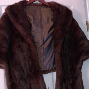 Mink fur shawl